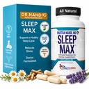 Dr Nori 's Sleep Max Natural Sleep Aid - Magnesium, GABA, 5- HTP & Taurine - REM Sleep & Deep Sleep Supplemen Without Melonales - Non-Habit Forming Vegan Herbal Sleep - NON-GMO - 60 Capsules