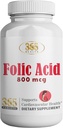 365 Acid Folic Acid 800mcg (0.8mg) Vitamin B9-365 Tablet I Supports Cardiovaskular, EsculPrenatal & Postnatal Vitamin, Non-GMO dan Vegan