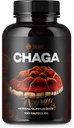 Suplemen SIRUNES Mushroom Chaga Mushroom Capsules 100 Count - 10000mg Mushroom Natural Organic dengan Powder Jamur Chaga - Suplemen Antioksidant untuk Dukungan Imune, Energi Boos