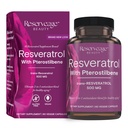 Reserveage Beauty, Resveratrol 500 mg dengan Pterostilbene, Antioxidant Suplemen & Heart Health, Pasport Heally Aging, Paleo, Keto, 60 Capsules (60 Servings)