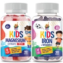 SUNNY SAM Iron Gummies for Kids & Magnesium Gummies for Kids & Adults - 500mg - Calm Magnesium Chews - Magnesium Citrate Chewable Suppplemen Mood & Muscle