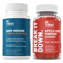 Dr. Tobias Deep Immune Progories & Pregren dan Apple Cider Vinegar Gummies, Supports Digetical Health, Gut Immune Fungsi, Cleanse & Detox untuk Pria & Perempuan dengan 4.4. Miliar CFU & Ibu