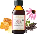 Urban Moonshine Immune Zoom - Fast- Acting Immunity Boost - Organic Elderberry Syrup - Echinacea - Raw Honey - Certifikasi Organik - Natural - 4.2 Fl Oz