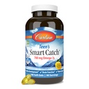 Carlson - Teen 's Smart Catch, 700 mg Omega-3 s, Cognitive Development, Brain Fungsi & Vision Dukungan, Lemon, 180 Softgels