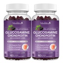 Mulittea Glucosamin Chondroitin Gummies - Ekstra Kekuatan Dukungan Dukungan Bersama dengan MSM & Elderberry untuk Gabungan Alam, Dukungan Imuniune Antioksidant untuk Dewasa, Pria & Perempuan
