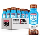Muscle Milk Zero Protein Shake, Chocolate, 20g Protein, Zero Sugar, 100 Calories, Calsium, Vitamin A, C & D, 4g Fiber, Energizing Snack, Pemulihan Kerja, Paket May Vary, 11.16 Fl Oz (Paket 12)