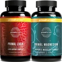 Tambahan Magnesium & Suplemen Hati untuk Perempuan dan Pria oleh Primal Harvest Bundle