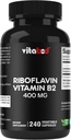 Vitamin B2 (Riboflavin) 400 mg 240 Kapsul Vegetarian - Dukung Produksi Energi Sel Darah Merah