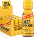 Donasi NASked Naked Fire Shot - Natural Energy Shots, Ginger Root, Raw Apple Cider Vinegar, Organic Ginseng & Ashwagandha, Detox, Energi Wellness Shots - 2.5Oz, 12 Pack
