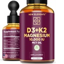 Liquid Vitamin D3 dengan K2 & Magnesium Glycinate 124; Vitamin D Drops 10,000 IU 124; Vitamin K2 200mcg MK7 124; Vitamin D3 + K2 Suplemen untuk Pria & Women & Women & Women 144;