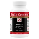 Kesehatan Konser Aloe 22 - Dukungan Digebal & Intestinal Cleanse - Sembelit, Bloating & Parasite Detox Suplement - Black Walnut, Ginger, Myrobala & Aloe Vera Herbal Formula - 90 Capsules