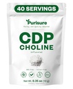 Bubuk Choolor Purisure CDP, 10g, CDP Chooline Suplemen Dukungan, Fokus, dan Energi, Bubuk Kognitif untuk Fungsi Kognitif, Meningkatkan Motivasi dan Produktivitas, 40 Servis