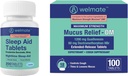 WELMATE Cold & Flu Relief Bundle: Musus Relief DM 1200mg Guaimfenesin & 60mg DXM (100 Ct) untuk Cough & Contraffic Relief + Doxylamine Sucinate 25mg Sleep Aid (200 Tablets)