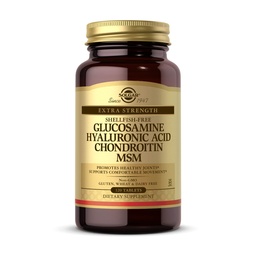 Solgar Glucosamin Hyaluronik Acid Chondroitin MSM, 120 Tablet - Support Healthy Joints - Supports Range of Motion & Flexibility - Ekstra Kekuatan, Shellfish Free - Non-GMO, Gluten Free - 40 Servings