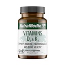 NutraMedix Vitamin D3 dan K2 Imune Supplement for Women & Men - Help Support Heart Health - Can Assist with Kalsium Metabolisme (90 Kapsul)