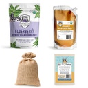 FERENTAHOLICS USDA Organic Dried Elderberry Syrup Making Kit 144; Easily Make Your Own Elderberry Syrup atau Tea!