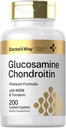 Dokter Way Glucosamin Chondroitin MSM Turmeric 124; 200 Caplets 2.124; Advanced Dupleks 124; Non- GMO, Gluten Free Supplemen