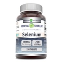 Amazing Formula Selenium Supplemen 1124; 100 Mcg Per Serving 124; 250 Tablet 134; Non-GMO 124; Gluten Free 124; Dibuat di USA