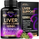 Liver Cleanse Detox & Repair - Milk Thistle 124; Dandelion 124; Artichoke 124; TUDCA 124; Glutathione & NAC - Effective Liver Health Supplemen 124; 80% Silymarin