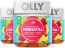 Olly Prenatal Multivitamin Gummy, Folic Acid, Vitamin D, Omega DHA, Suplemen Chewable, 60 Gummies Citrus 3 Count