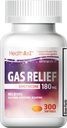 HealtA2Z ® Gas Relief Simethacon 180mg 124; Relieves from Stomach Discomfort and Gas 14; AntiFlatulence 124; Relieves Gas Fast (300 Count (Paket 1)