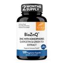 Tambahan Zinc Sandhu dengan Ionophores 124; Quercetin & Green Tea Extract for Superior Absorpsi dan Potensi Tinggi 124; 800mg Vegetarian Capsules 120 Count (Pack of 1) Aver4; Dukungan kekebalan untuk Pria & Perempuan