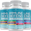 8 dari 1 Dukungan Pertahanan Imune, Imunity Vitamin Suplemen Booster dengan Zinc 50mg, Vitamin C Elderberry VIT D3 5000 IU, Turmeric Curcumin & Ginger, Echinacea - Bantuan Algergy untuk Anak Dewasa