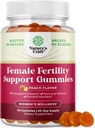 Gutility for Women Trying to Conceive - Yummy Gummy Fertility Suplement for Women with Myo- Inositol Folic Acid & Vitex Chasteberry - Vegan Non-GMO & Gluten Free Peach (45 Pelayan)