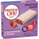 Protein Satu 90 Calorie Protein Bars, Strawberry dan Krim, Keto Friendly, 5 Ct, 4.8 oz