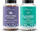Eu Natural Staying Cool and Flaghteous Bundle - Hot Flashes, Menopause Relief, Womens Probiotic + Prepotics