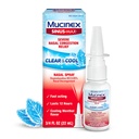 Mucinex Sinus- Max Nasal Spray Decongestant, 12 Hour Over-The- Counter Medication Nose Semy for Sinus Relief, Nasal Deconongestants for Dewasa & Sinus Conbuble, Cooling Menthol, 0.75 Fl Oz