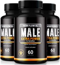 (3 Paket) Katup XL Baru untuk Pria, NewFlow XL Pills, All Natural Formula for Muscle Mass and Maximum Performance, Review NewFlowXL Resmi (180 Capsules)