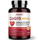 ZEBORA CoQ10-400mm-Softgels dengan PQQ, BioPerine & Omegaga-3, Coenzim Q10 (Ubiquinone) Tambahan untuk High- Absorpsi, Powerful-Antioksidant, Dukungan Jantung & Energi- Produksi, 120 Servis