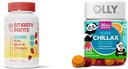 Anak SmartyPants Multivitamin Gummies, Sugar Free: Omega 3 (ALA) & OLLY Kids Chilax, Magnesium Gummies Plus L- Theanine, Lemon Balm, Calm Chews for Kid 4 +, Sherbet Flavor - 50 Count (Paket 1)