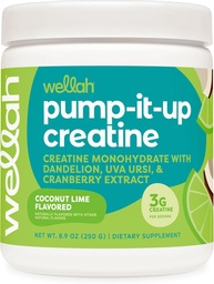 Wellah Creatine for Women (50 Servings, Coconut Lime)