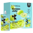Hethstia Konjac Jelly Green Grape Flavor, 10 Pouches, Drinkable Grape Jelly dengan Collagen Peptides, 7 Kcal, Sugar Free, Gluten Free, Keto, Vegan, On-TheGo Chewy Light Snacks