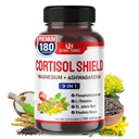Perisai CorTISOL 9-1 -Magnesium + Ashwagandha dengan fonchhatidyserine, L-Theanine, St John 's Welt, Rhodiola Rosea - Dukungan relaksasi, keseimbangan Hormone - USA Dibuat (180 Count (Paket 1)