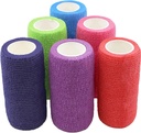 Pernah Siap Pertama Aid Self Adherent Cohesive Bandages 4 "x 5 Yard - 18 Count, Rainbow Colors