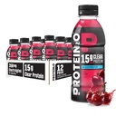 Protein 2o Hidration Drink - 2-in- 1 Liquid Clear Whey Protein Isolate dan Electrolite Drink - 15g Protein, Vitamin B5, B6 - Posting-Workout Recovery - 16.9 Fl Oz - 12 Count Wild Cherry