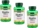 Natures Bounty Biotin 5000mcg 150 Rapid Lepaskan Softgels (Paket Nilai 3)