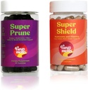 Fungiments Mushroom Suplemen, Gangguan / Hambatan Bundle Imunity, Super Prune 30 Count Gummies + Super Shield 60 Count Capsules