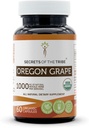 Rahasia Suku Oregon Grape USDA Kapsul Organik 124; Katup Vegetarian Tersertifikat, Suplemen Diet Herbal 124; Mahonia akufolium Dry Root (60 Count)