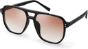 FEISEDY Retro Square Aviator Sunglasses Women 70an Vintage Trendy Plastic Frame Sun Glasses B2835