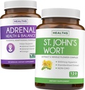 Adrenal & St. John 's Welt (4-Month Supply) Mood Harmony Pack - Adrenal Dukungan dengan L- Tyrosine (120 Capsules) & St. John' s Wort dengan Powerfil 900mcg Hypericin per Capsule (120 Capsules)