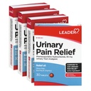 Learder Urinary Pain Relief Maximum Kekuatan, Quast Relief of UTI Pain, Burning & Urgency Trakte Relief, Phenazopyridine Hydrochloride 95 mg, 30 Tablet, 4-Pack