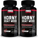 Force Factor Horny Goat Weed for Men, Natural Male Drive and Vitalitas Superial Ingregents for Superior, Fundamental Series, 750mg, 60 Count (Pack of 2)