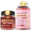 NEVISS Sugar Free 1Pack Maca Root Filled Gummies & 2Pack Myo- Inositol & D- Chiro Inositol Gummies