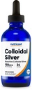 Nutricost Colloidal Silver 4oz - Cobalt Blue Glass Bottles, Bio- Active Colloidal Silver