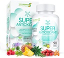 Green Tea Extract with Grapeseed, Milk Thistle - Antioksidant & Imune Suplement, Powerful Herbal Extract Blend - Skin Care Support, Gluten Free, Non-GMO - 90 Vegan Capsules