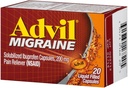 Advil Migraine Pain Reliever, Solubilized Ibuprofen 200mg, 20 Count, Liquid Filed Capsules, powerful Migraine Relief